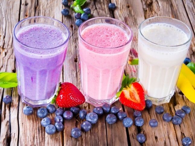 Batidos de froitas e verduras e cócteles para adelgazar