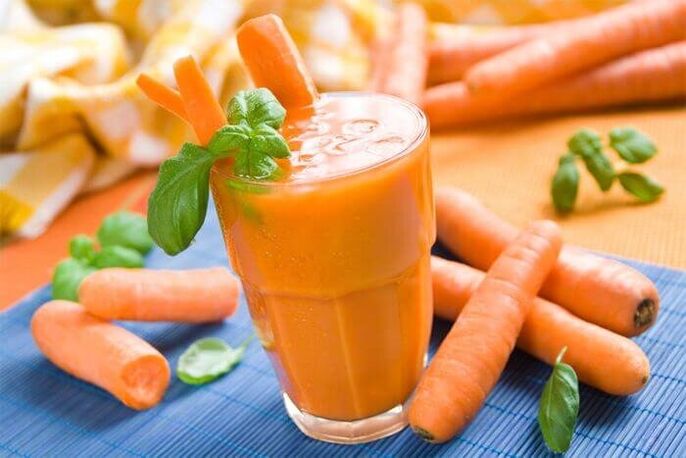 O zume de cenoria e mazá está indicado para a pancreatite