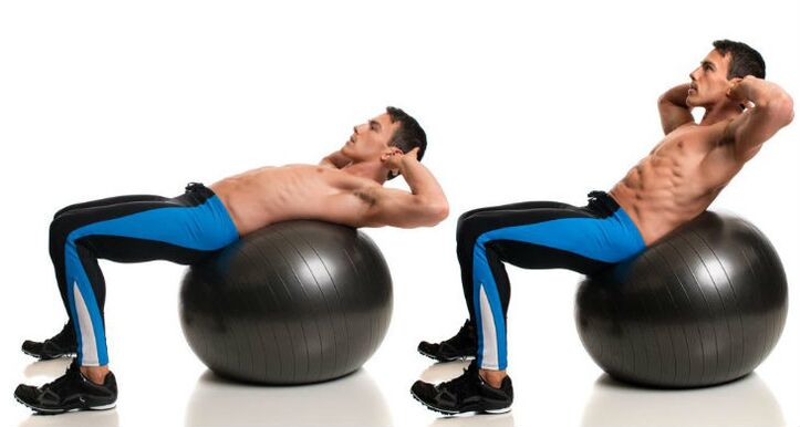 Acender o balón é perfecto para a prensa abdominal superior